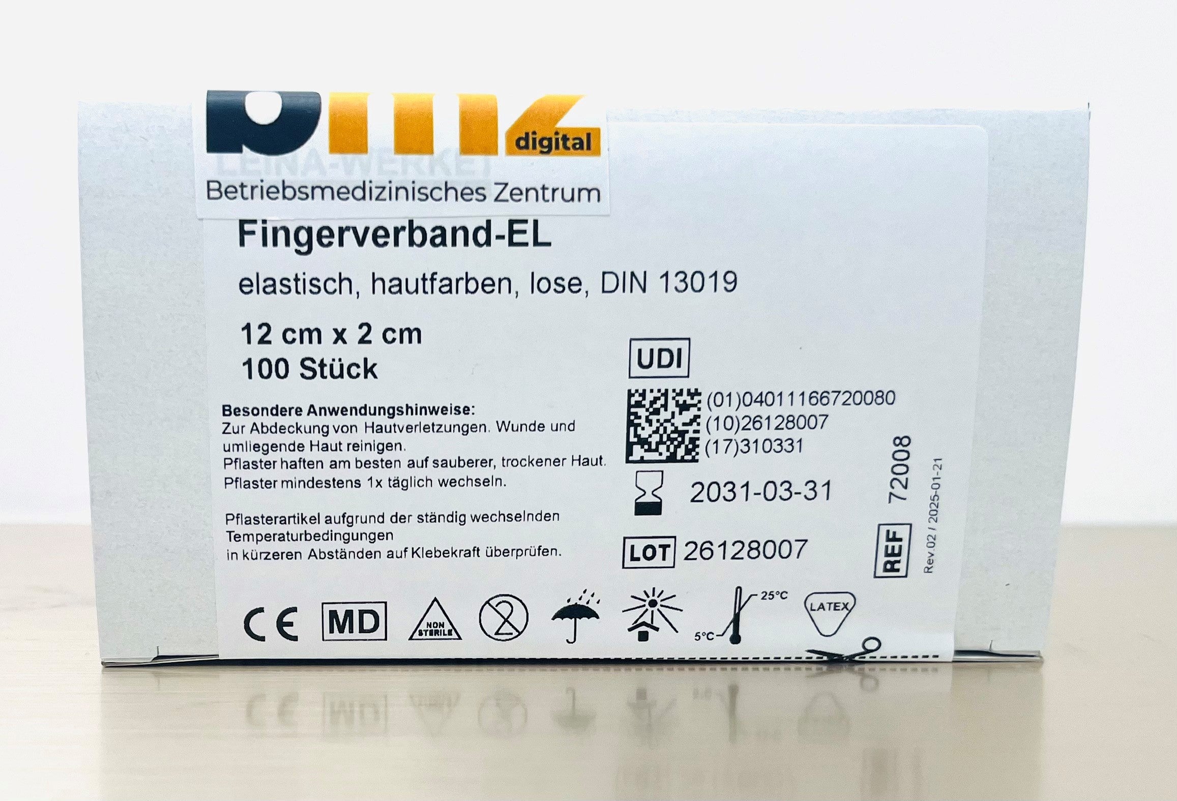 Fingerverband elastisch Leina 12x2cm 100Stk.