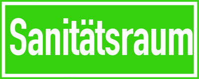 RETTUNGSZEICHEN SANITÄTSRAUM